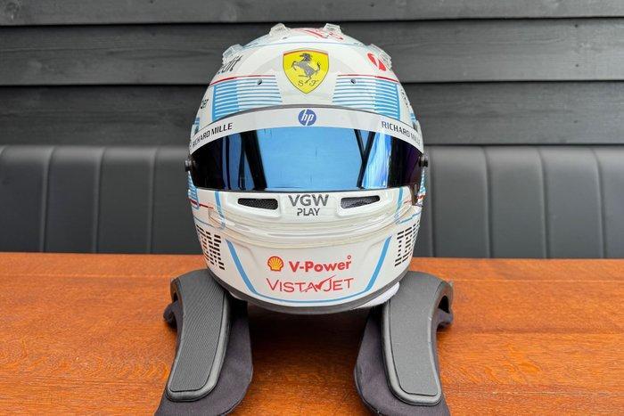 Ferrari - Charles Leclerc - 2025 - Replica helmet with HANS, Collections, Marques automobiles, Motos & Formules 1