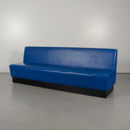 Bank Frontseat - Blauw leder  - 240 x 70 cm, Huis en Inrichting, Zetels | Zetels, Ophalen of Verzenden