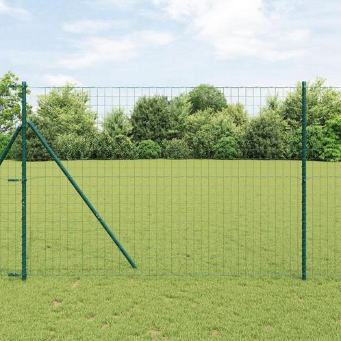 vidaXL Euro Hek Groen 1.6x10 m Staal, Tuin en Terras, Tuinhekken en Hekwerk, Nieuw, Verzenden
