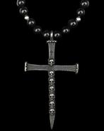 Obsidiaan - Ketting - Memento Mori Cross - Spirituele