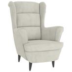 Trendy Cremewit Fluweel Fauteuil | Tweede Kansje | OP = OP!, Huis en Inrichting, Fauteuils, Gebruikt, Verzenden, 75 tot 100 cm
