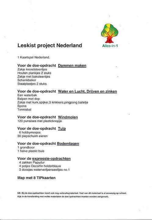 Alles-in-1 Leskist Project Nederland voor 60 leerlingen (inc, Livres, Livres scolaires, Envoi