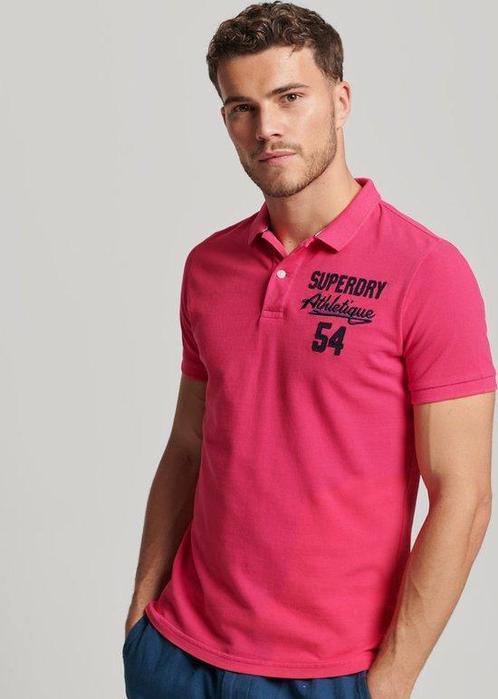 Superdry Vintage Superstate Polo Heren Poloshirt - Roze -..., Kleding | Heren, Overige Herenkleding, Nieuw, Verzenden