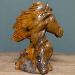 Jaspis Dark Orange Jasper horse - Hoogte: 19.7 cm - Breedte:, Verzamelen