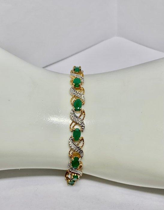 Pala Diamond - Tennis armband - 18 karaat Witgoud, Geel goud, Handtassen en Accessoires, Antieke sieraden