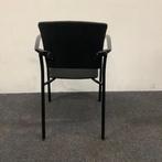 Tweedehands kantinestoel / stapelstoel, zwarte stoffering -, Huis en Inrichting, Stoelen, Gebruikt, Zwart, Eén
