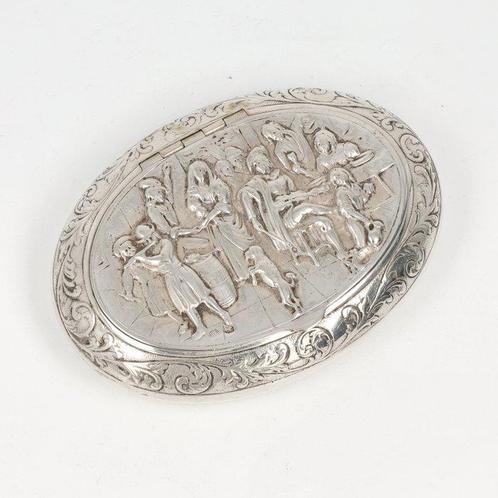Van Eldik & van Der Scheer - Boîte à tabac - Argent 833, Antiek en Kunst, Antiek | Zilver en Goud