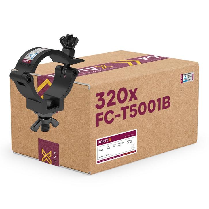 320x FORTEX Slimline Half Coupler truss klem WLL 100kg buis, Muziek en Instrumenten, Licht en Laser, Verzenden