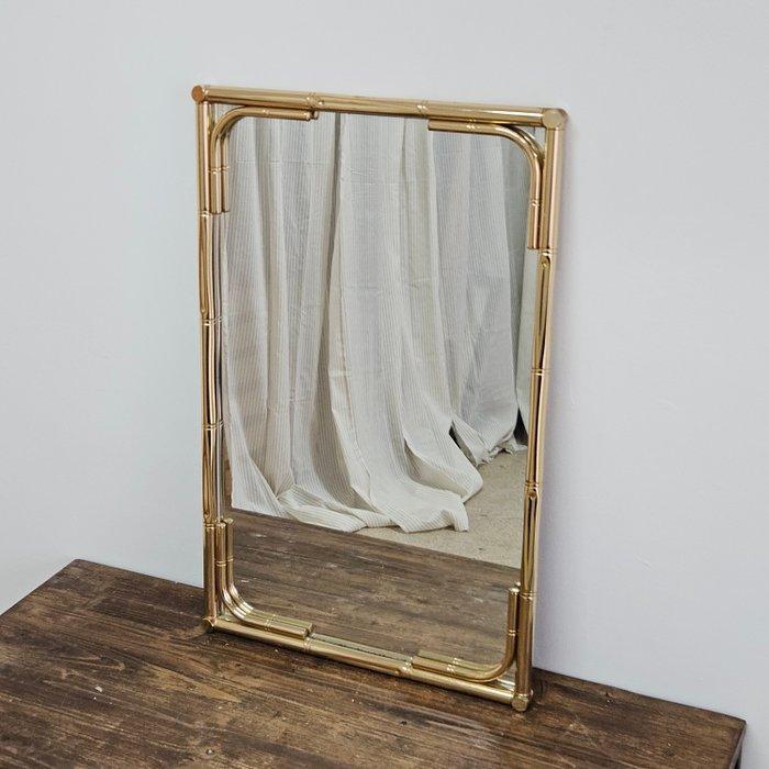 Spiegel - Metaal, goudkleurig - Bambù Style, Antiek en Kunst, Curiosa en Brocante