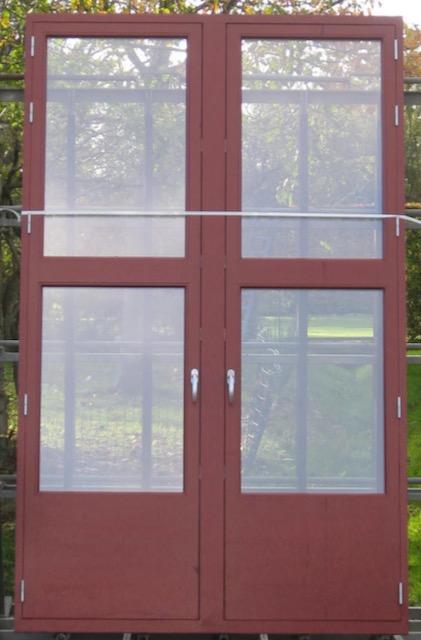 padoek houten terrasraam , raam , chassis 161 x 262 rood, Doe-het-zelf en Bouw, Raamkozijnen en Schuifdeuren, Inclusief glas, Nieuw