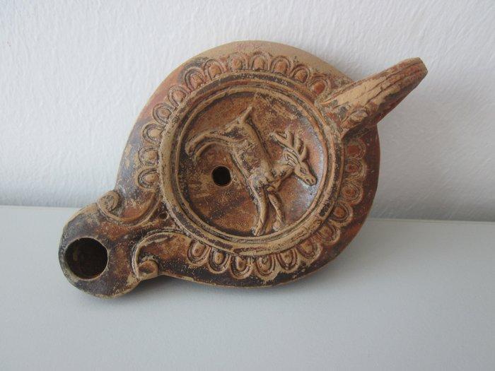 Oud-Romeins, Keizerrijk Terracotta Lamp, Antiek en Kunst, Antiek | Overige Antiek