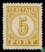 Nederlands-Indië - Groot waardecijfer - 1874, Postzegels en Munten, Postzegels | Nederlands-Indië en Nieuw-Guinea, Verzenden, Postfris
