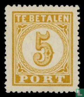 Nederlands-Indië - Groot waardecijfer - 1874, Postzegels en Munten, Postzegels | Nederlands-Indië en Nieuw-Guinea, Postfris, Verzenden