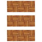 vidaXL Terrastegels verticaal patroon 30 x 30 cm Acacia set, Verzenden, Nieuw