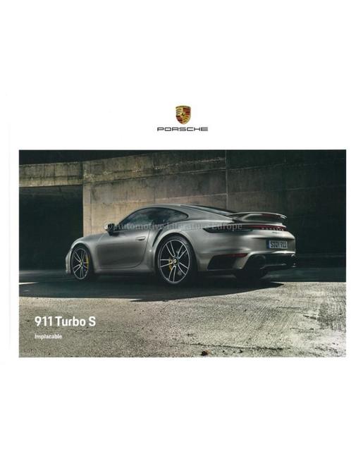 2020 PORSCHE 911 TURBO S HARDCOVER BROCHURE FRANS, Boeken, Auto's | Folders en Tijdschriften