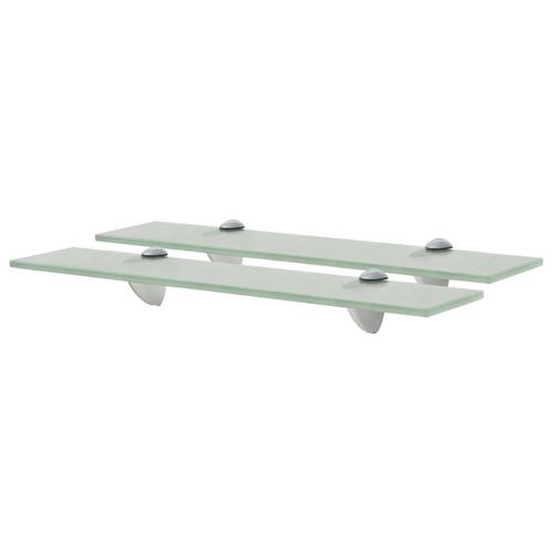 vidaXL Schappen zwevend 2 st 50x10 cm 8 mm glas, Huis en Inrichting, Kasten | Wandmeubels, Nieuw, Verzenden