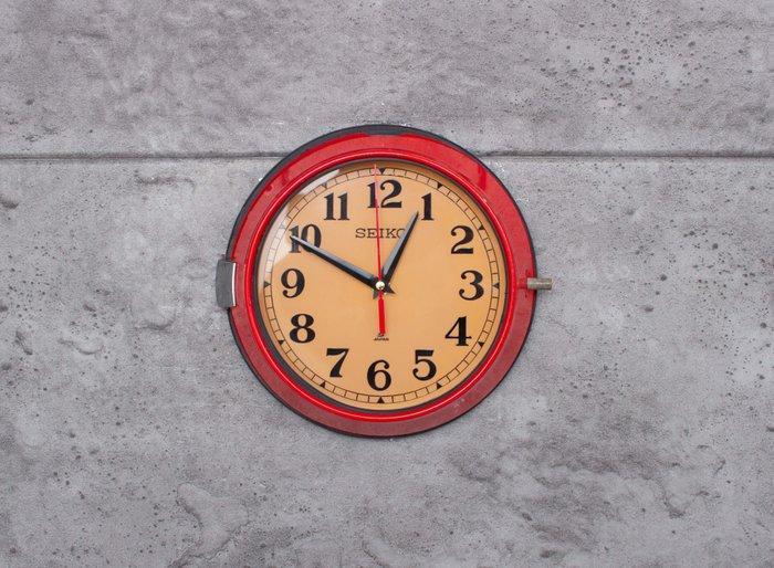 Wandklok - Seikosha CO. LTD Seiko - Staal, Bakeliet,, Antiek en Kunst, Antiek | Wandborden en Tegels