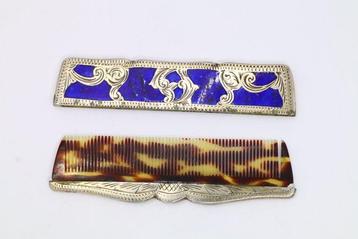 Figure - Enamel Pocket Comb - Argent 800