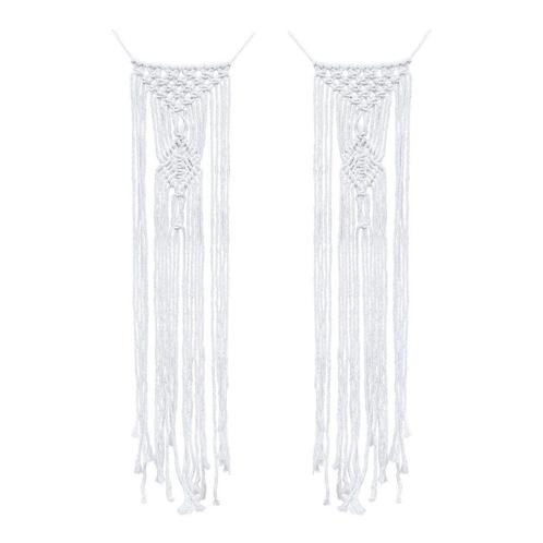 Stoeldecoratie Macrame 65cm 2st, Hobby en Vrije tijd, Feestartikelen, Nieuw, Verzenden