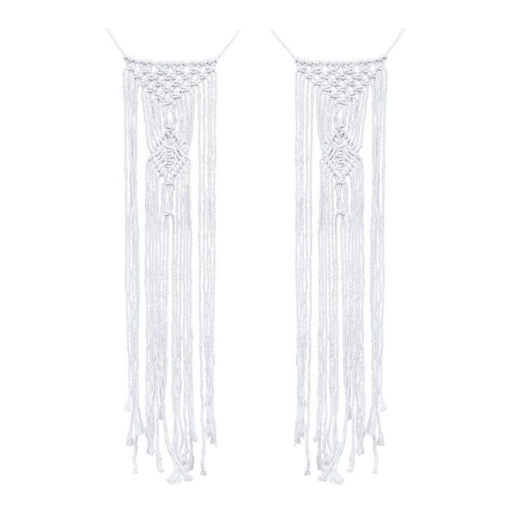 Stoeldecoratie Macrame 65cm 2st, Hobby en Vrije tijd, Feestartikelen, Nieuw, Verzenden