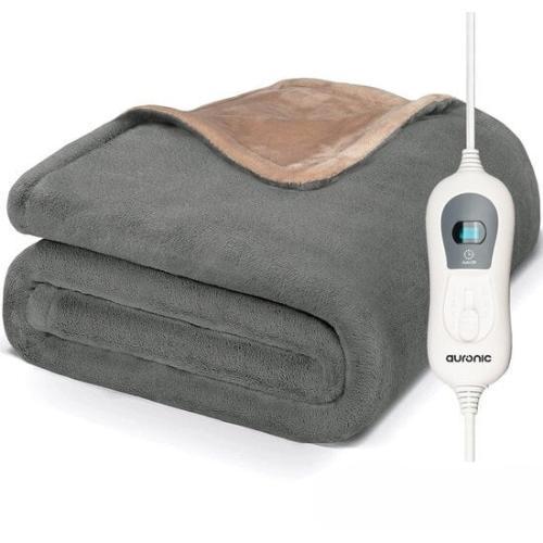 2dekans | Auronic Elektrische Warmtedeken - 1 Persoons - 3, Huis en Inrichting, Woonaccessoires | Plaids en Woondekens, Ophalen of Verzenden