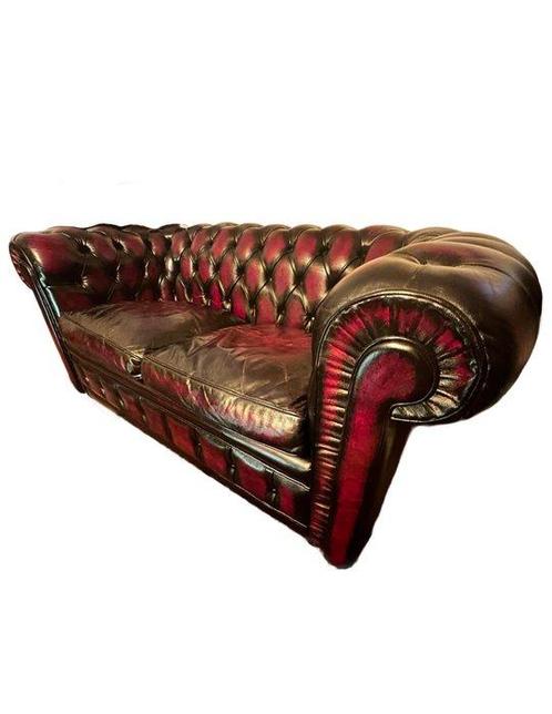 Sofa - Leder - Chesterfield Club-stijl, Antiek en Kunst, Curiosa en Brocante