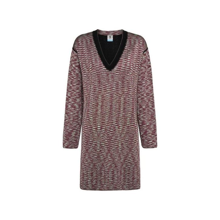 M Missoni • korte wollen jurk met V-hals • XL, Kleding | Dames, Truien en Vesten, Paars, Nieuw, Maat 42/44 (L), Verzenden