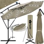 Tillvex® LED Parasol - Zweefparasol - Ø300cm - 360° Draaibaa, Verzenden, Nieuw