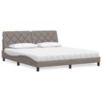 vidaXL Bed met matras stof taupe 180x200 cm, Huis en Inrichting, Verzenden, Nieuw