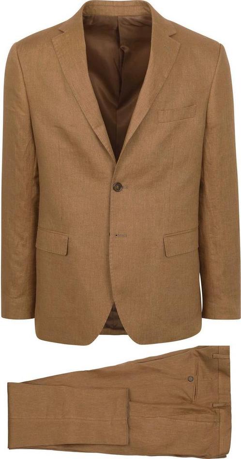 Suitable Linnen Suit Camel maat Maat 56/58 (XL) Heren, Kleding | Heren, Kostuums en vesten, Bruin, Nieuw, Maat 56/58 (XL), Verzenden