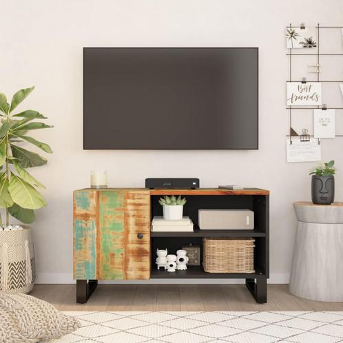 vidaXL Tv-meubel 80x33x46 cm massief hout gerecycled en, Maison & Meubles, Armoires | Mobilier de télévision, Envoi