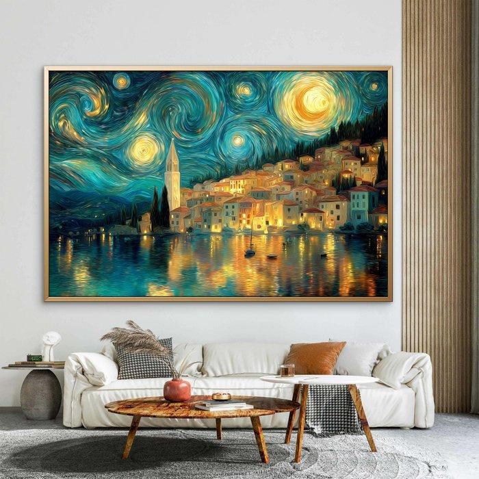 Mrs Art Prime - The Mystical Evening Walk in Van Gogh, Antiek en Kunst, Kunst | Schilderijen | Modern