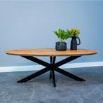 Salontafel Mangohout Tess Ovaal 130x70 cm, Maison & Meubles, Tables | Tables de salon, Verzenden