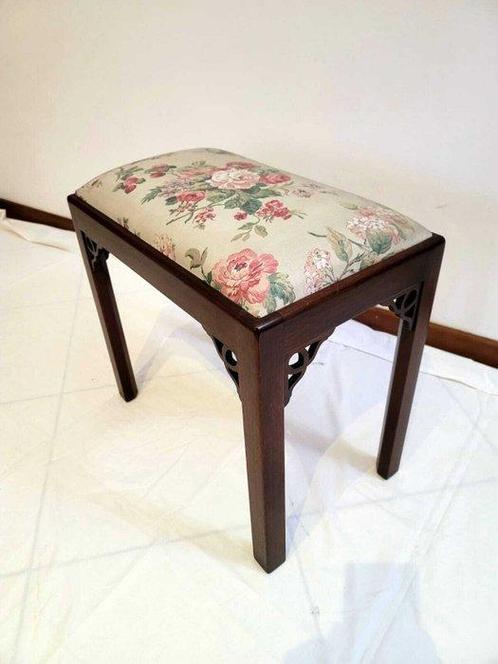 Kruk - Piano kruk of voetsteun - Hout, Textiel -, Antiek en Kunst, Curiosa en Brocante
