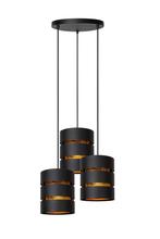 Hanglamp Lucide ROSAS -  - Ø 43 cm - 3xE27 - Zwart, Verzenden, Nieuw
