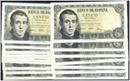 Spanje. - 100 x 5 pesetas - 1951/1954, Postzegels en Munten