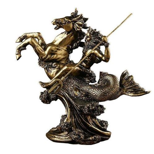 Sculpture, Statue of Poseidon - 29.5 cm - Résine, Antiek en Kunst, Antiek | Keramiek en Aardewerk