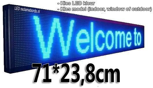 Professionele LED lichtkrant afm. 71 x 23,8 x 7 cm, Huis en Inrichting, Woonaccessoires | Wanddecoraties, Verzenden