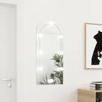 vidaXL Spiegel met LED-verlichting boog 90x45 cm glas, Verzenden, Nieuw