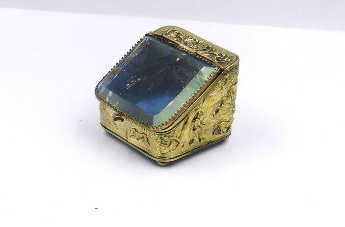 Sieradendoos - Napoléon III zakhorloge, Messing, Glas, Antiek en Kunst, Antiek | Overige Antiek