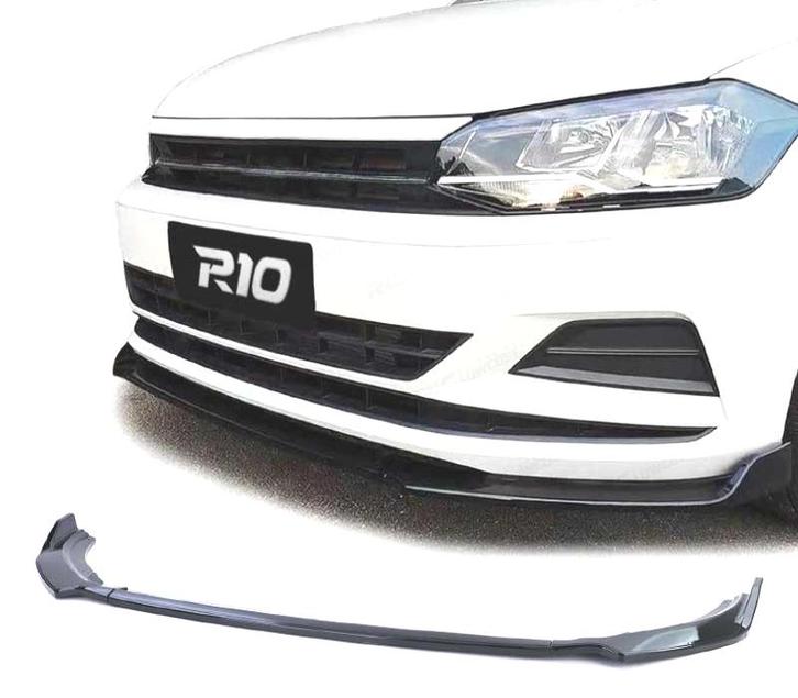 Spoiler Lame Avant Pour Volkswagen Vw Polo 6 2G Aw 17- Noir, Auto-onderdelen, Carrosserie, Verzenden