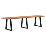 vidaXL Eettafel met natuurlijke rand 320x80x74 cm massief, Huis en Inrichting, Tafels | Eettafels, Verzenden, Nieuw