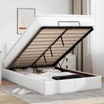 vidaXL Bed poef met matrassen en LEDs 120x190cm kunstleer, Verzenden, Nieuw