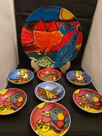 Corneille - Bord (8) - Keramiek - Een schaal & 7 schaaltjes, Antiek en Kunst