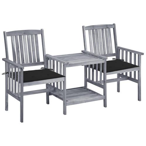 vidaXL Chaises de jardin avec table à thé et coussins, Jardin & Terrasse, Ensembles de jardin, Neuf, Envoi