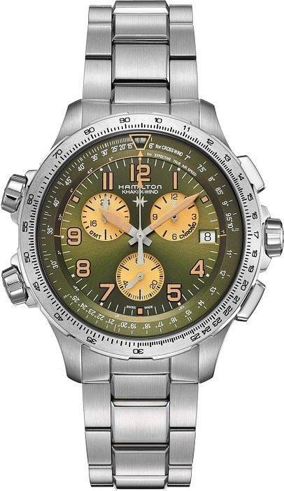 Hamilton - Khaki Aviation X-Wind GMT Chrono - H77932160 -, Handtassen en Accessoires, Horloges | Heren