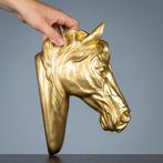 sculptuur, Paardenhoofd als muurhanger in goudkleur - 280 mm, Antiek en Kunst