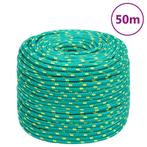 vidaXL Boottouw 10 mm 50 m polypropyleen groen, Verzenden, Nieuw