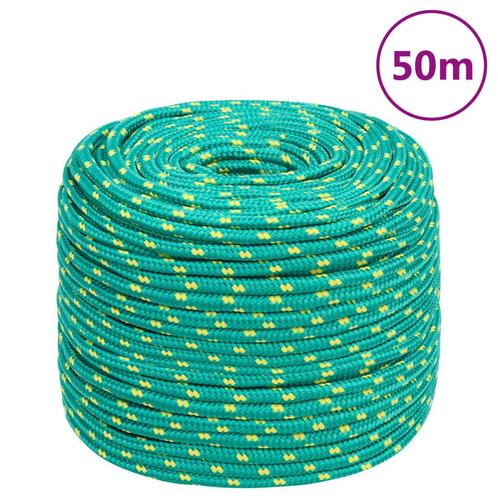vidaXL Boottouw 10 mm 50 m polypropyleen groen, Doe-het-zelf en Bouw, IJzerwaren en Bevestigingsmiddelen, Nieuw, Verzenden