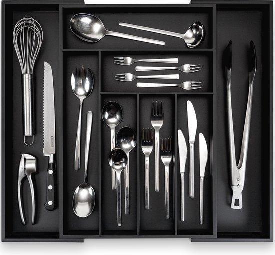2dekans | Budu Uitschuifbare Bamboe Bestekbak #50 (50 cm, Huis en Inrichting, Keuken | Keukenbenodigdheden, Ophalen of Verzenden
